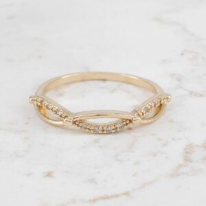 ANILLO ENTRELAZADO 1 LINEA CIRCONES